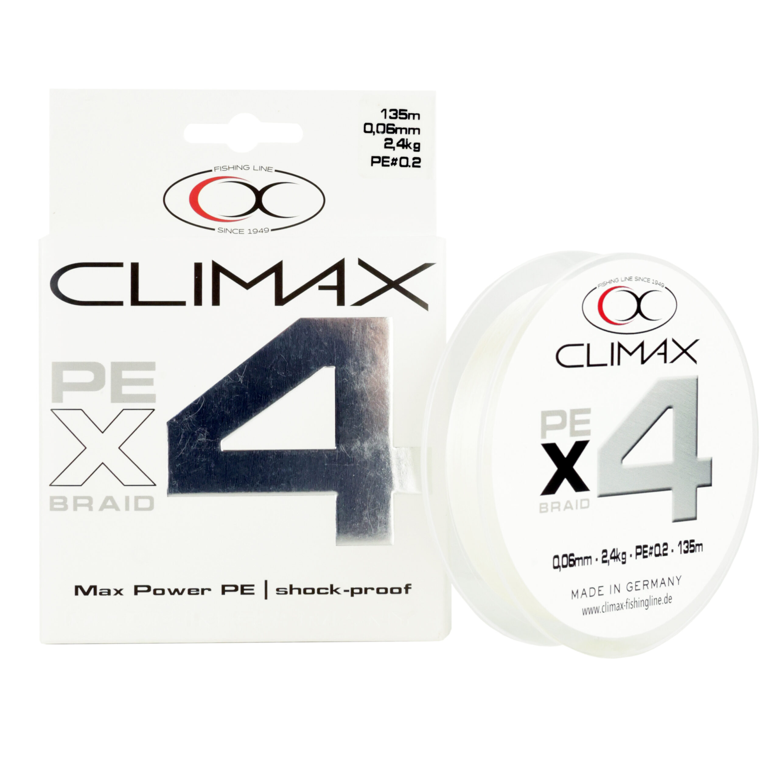 Climax X4 – 4-splotowa plecionka – biała
