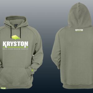 Kryston Logo Hoodie – oliwkowa bluza wędkarska z kapturem