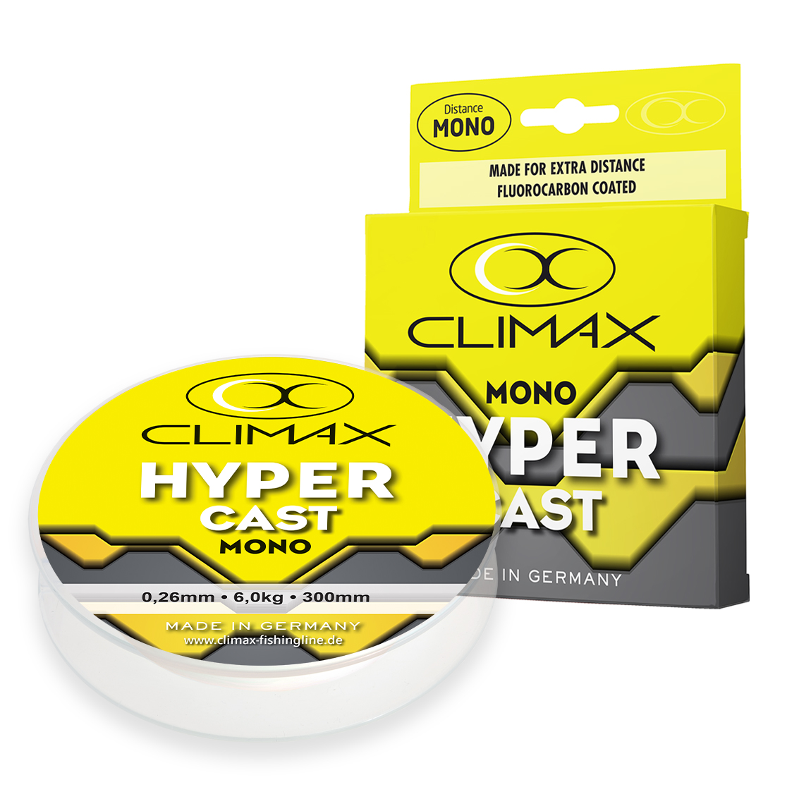Climax HYPER Cast – żyłka monofilamentowa – fluo-biała 3000m