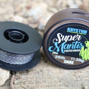 Kryston Super Mantis – powlekana plecionka przyponowa – ciemny muł – 20 m
